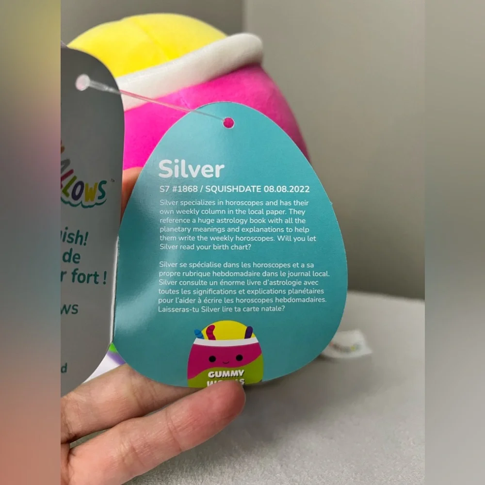Silver Junk Food Gummy Worms First to Market Squishmallows